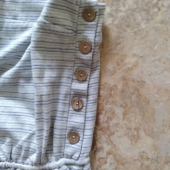 Lucky Brand Sleeveless Striped Tassel Tie Peplum top, size XS - Picture 4 of 9